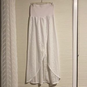 Long white swimsuit coverup